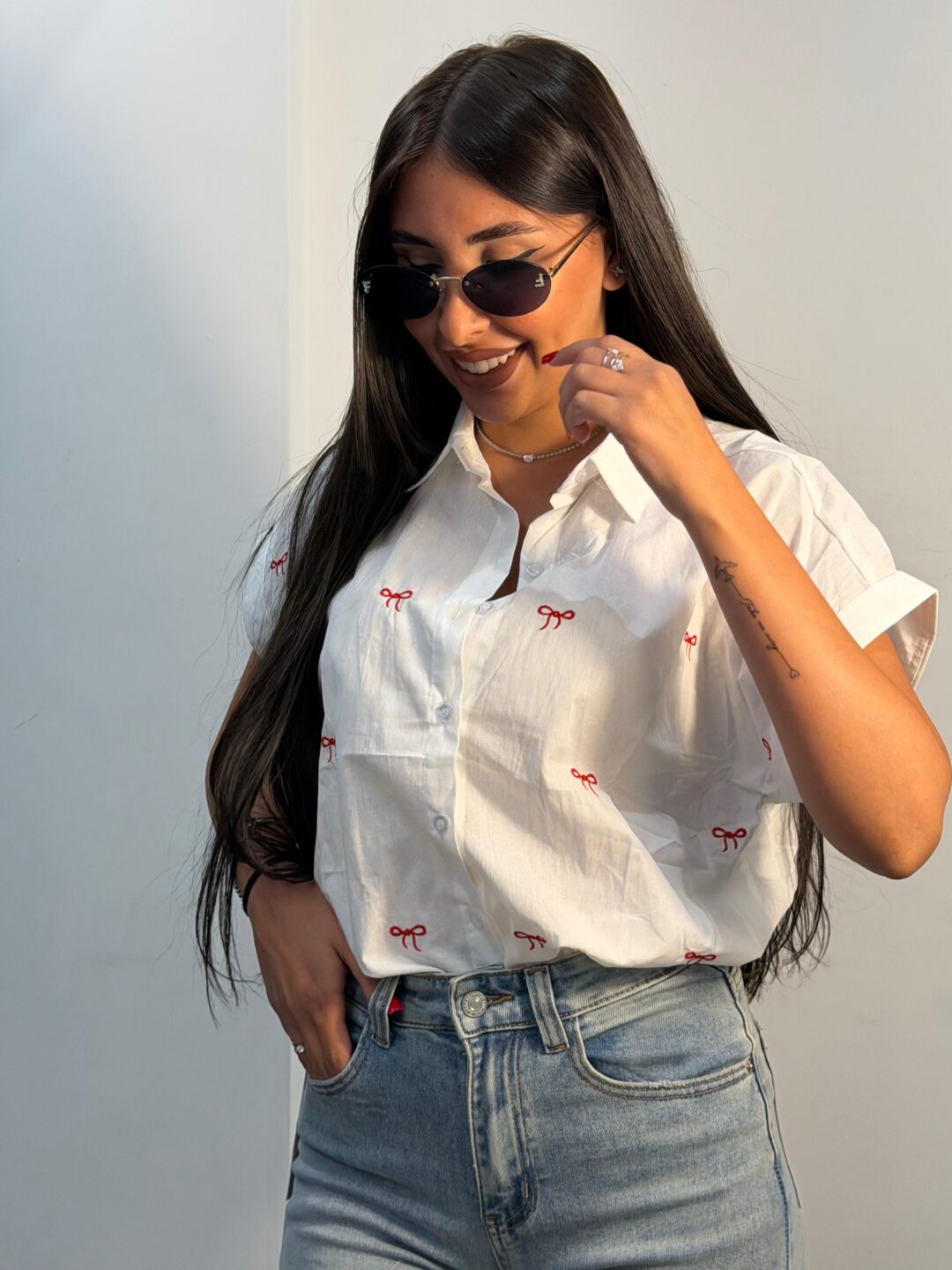 CAMICIA FIOCCO BIANCA