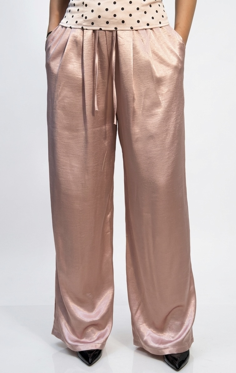 PANTALONE SATIN ROSA