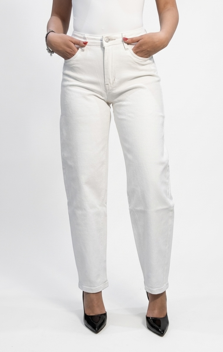 JEANS KATE MOM FIT BIANCO