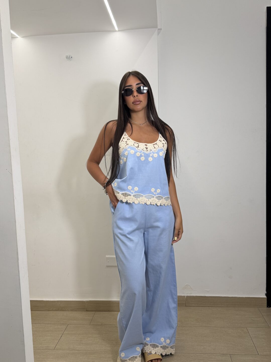 COORDINATO MACRAME AZZURRO