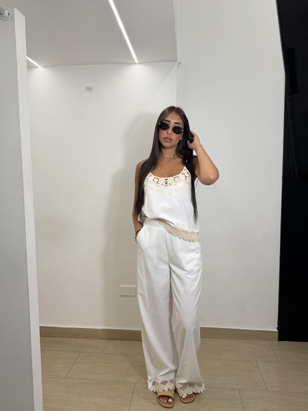 COORDINATO MACRAME BIANCO